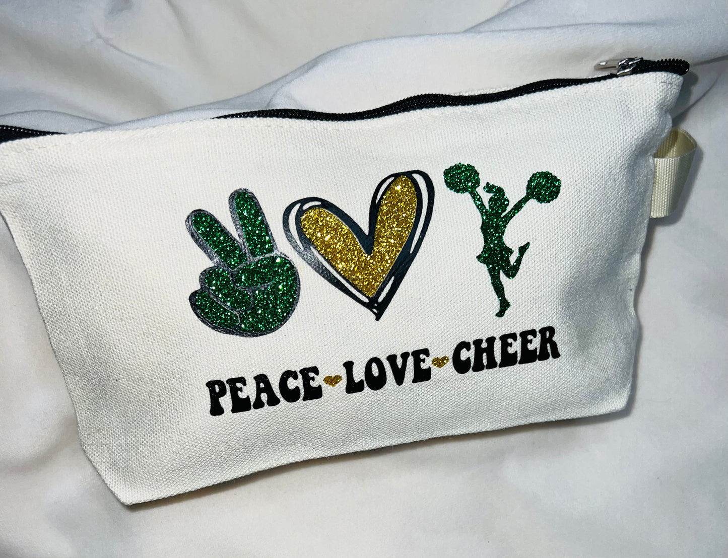Name Makeup Bag| Cheerleader Bag| Dance Team| Large Cosmetic Bag| Personalized Makeup Bag| Cheer Team Gift| Cheerleader| Dance Team Gift