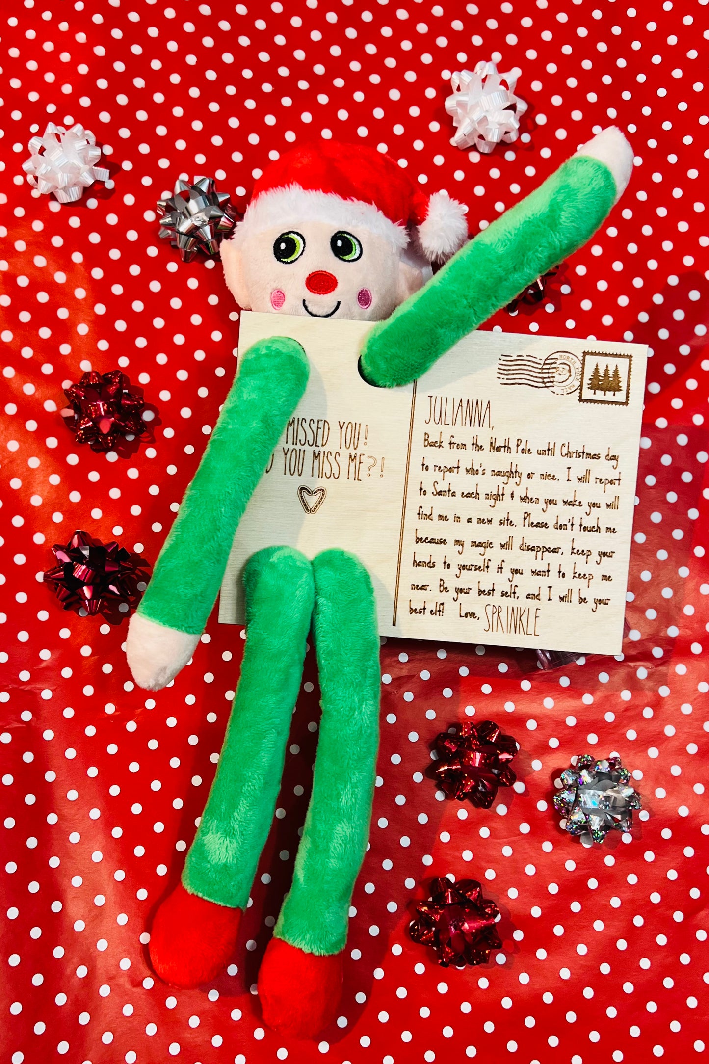 Welcome Back Elf Letter, I’m Back, Christmas Keepsake, Personalized Elf Postcard, Gift for Kids, Custom, Elf Props, Accessories, Activities