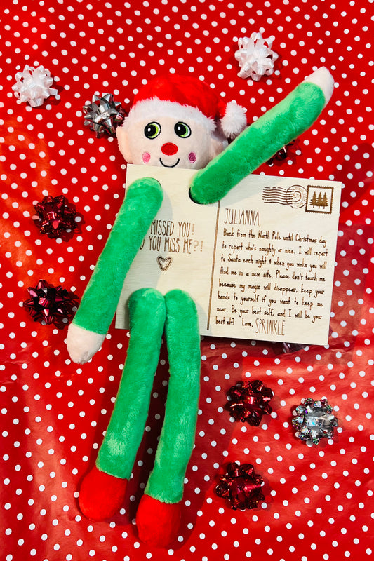 Welcome Back Elf Letter, I’m Back, Christmas Keepsake, Personalized Elf Postcard, Gift for Kids, Custom, Elf Props, Accessories, Activities