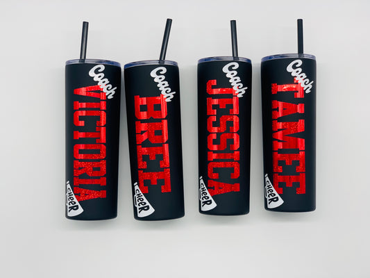 Cheer coach stainless steel tumbler