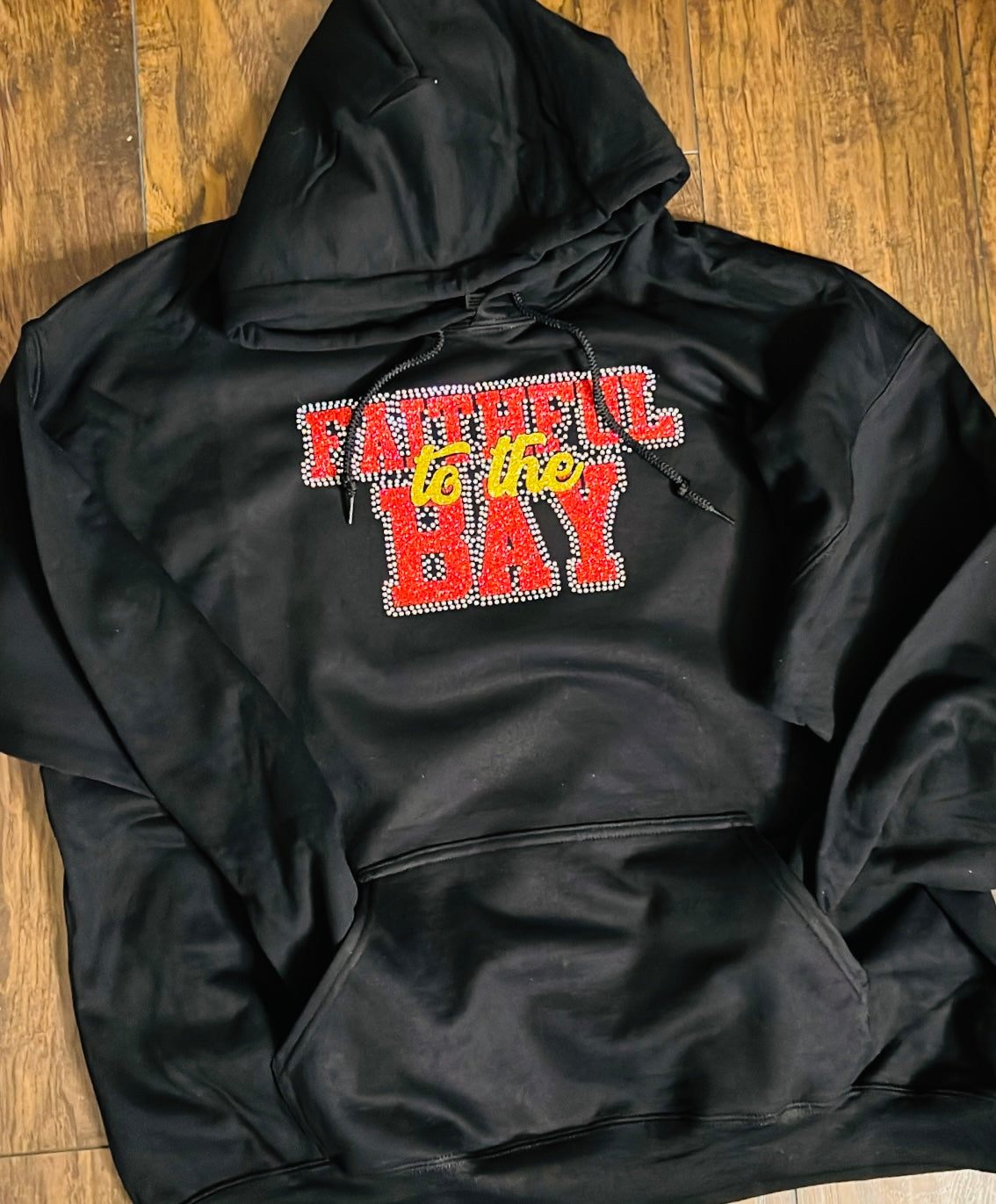 Faithful to the bay sweatshirt, football, rhinestones, hoodie, bling, shiny bay crew