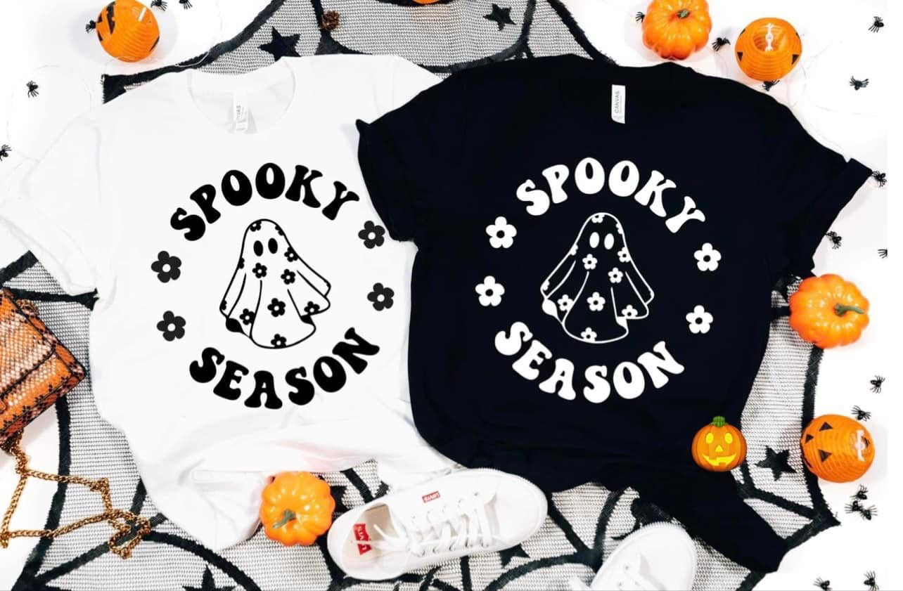 Spooky Season Sweatshirt, Crewneck Sweatshirt, Spooky Sweatshirt, Halloween, Ghost, Black, PSL, Pumpkin Fall, Cute and Scary, Autumn Shirt